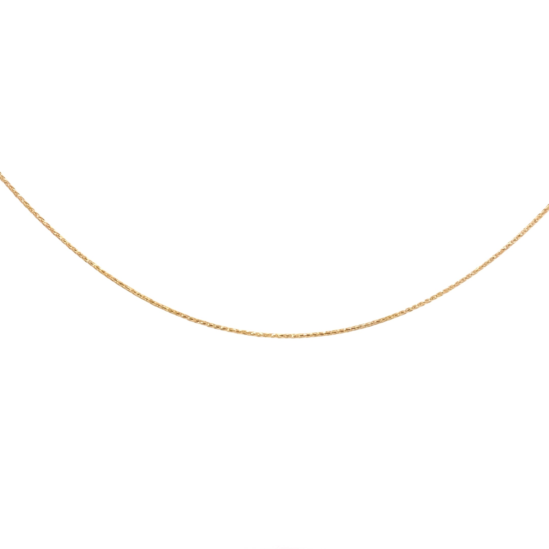 14K Yellow Gold 16" Baby Wheat Chain