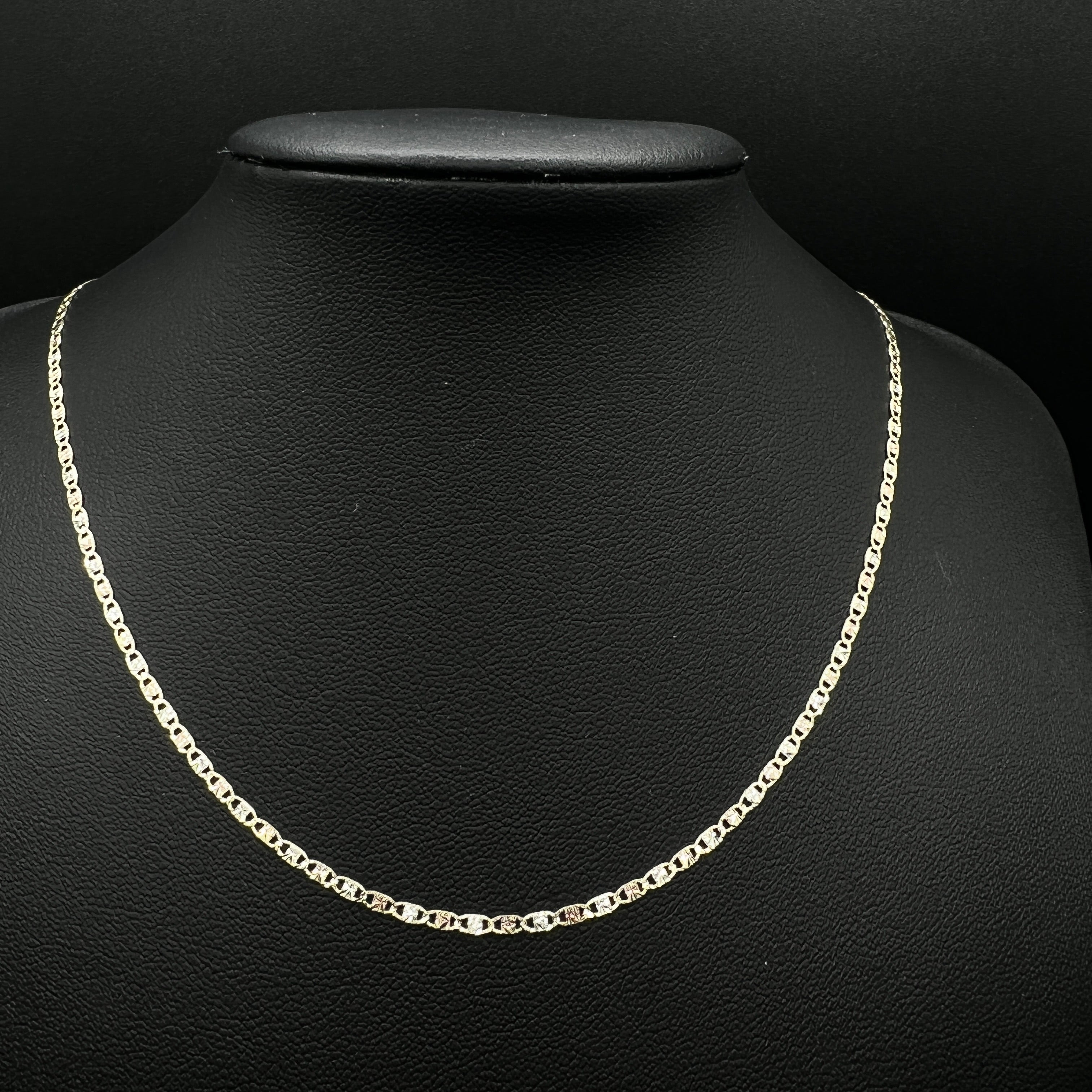 14K Tri-Tone Gold 16" Valentino Chain