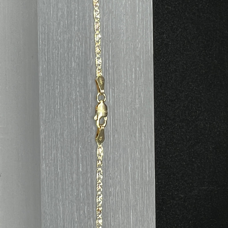 14K Tri-Tone Gold 16" Valentino Chain