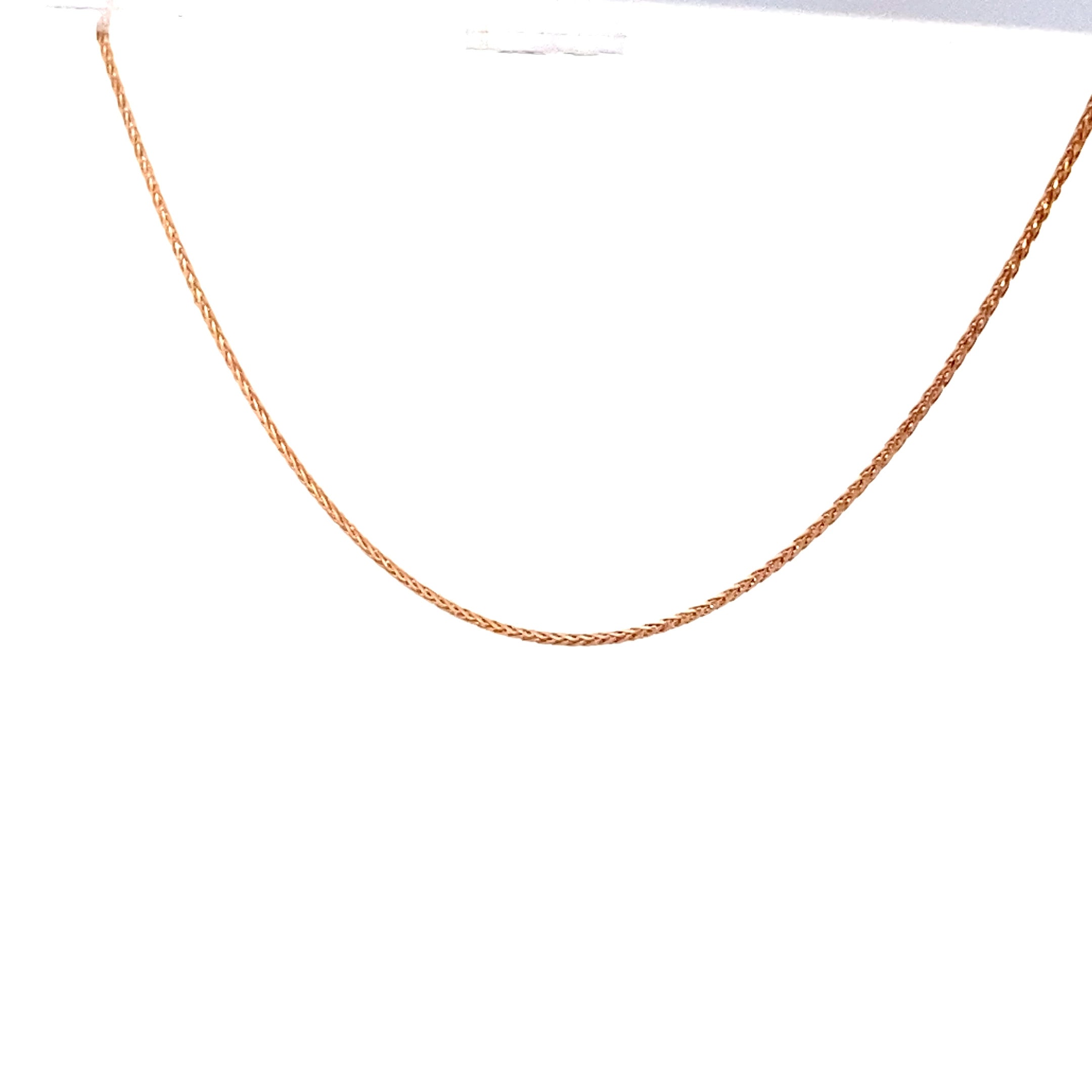 10K Rose Gold 18" Baby Wheat Chain