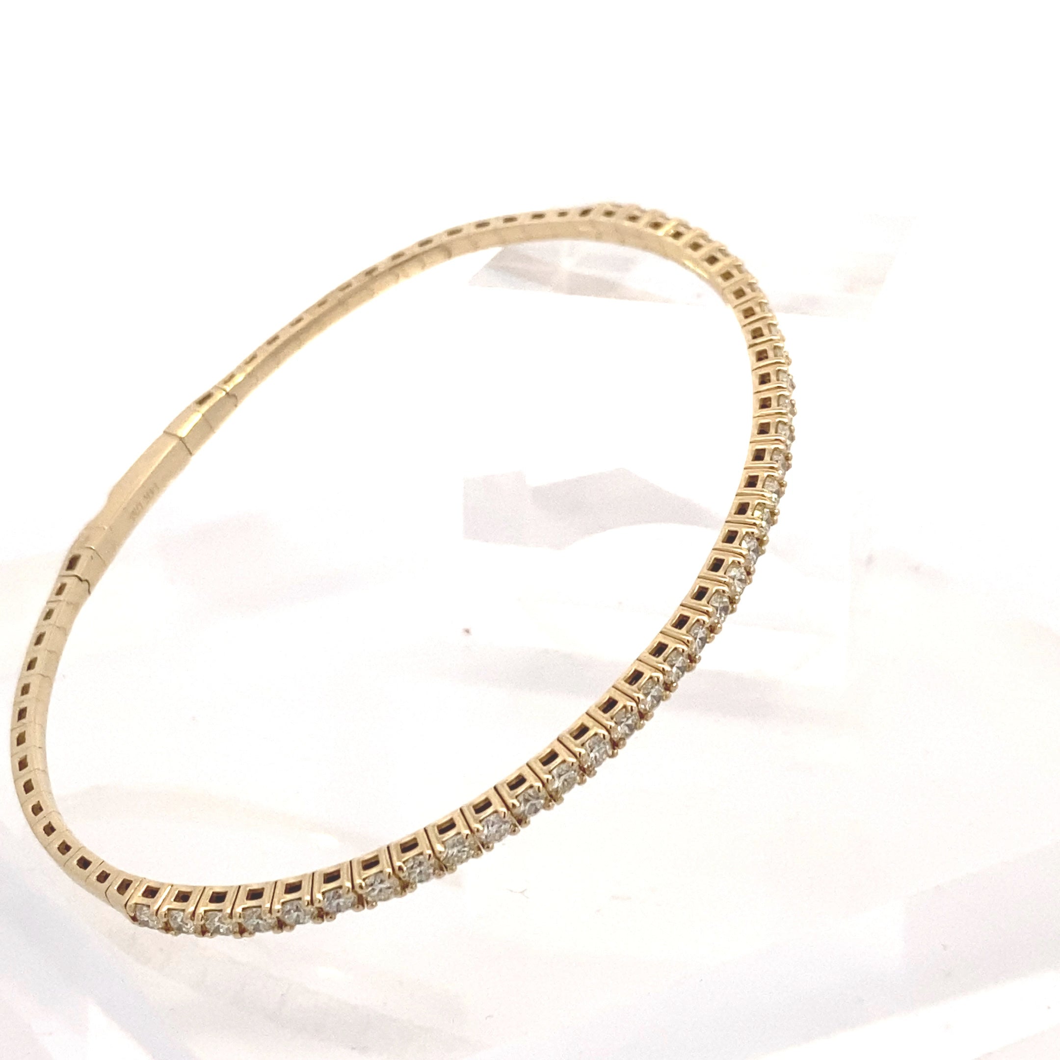 14K Yellow Gold Flexible 1.50ctw Diamond Tennis Bracelet