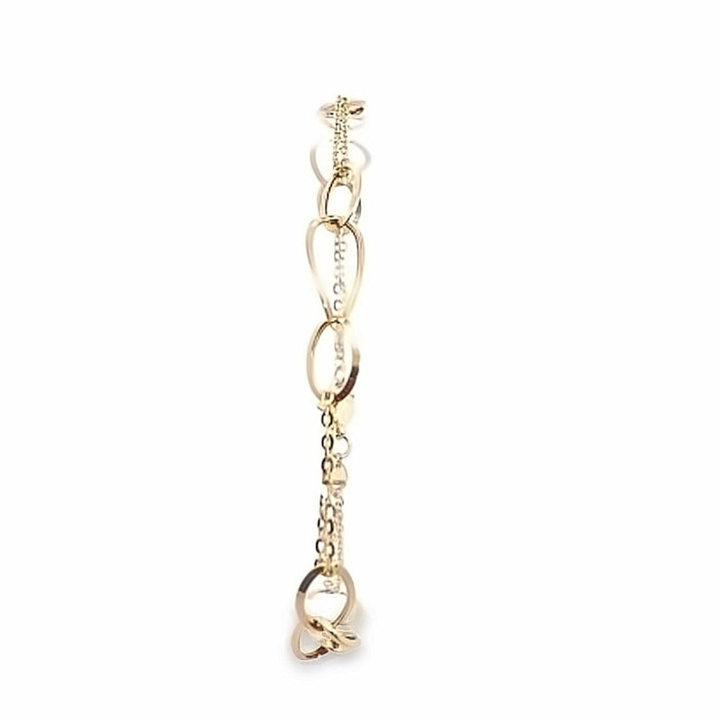 14K Yellow Gold Two Strand Cable Chain With Oval Links