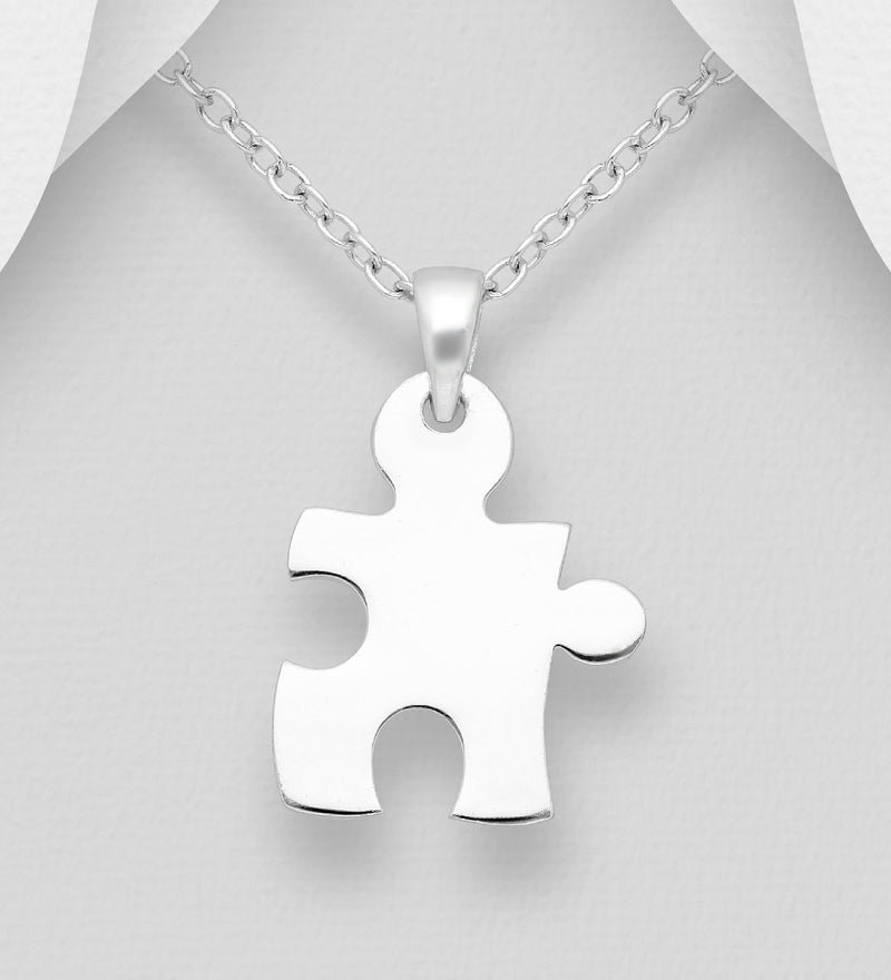 925 Sterling Silver Puzzle Pendant
