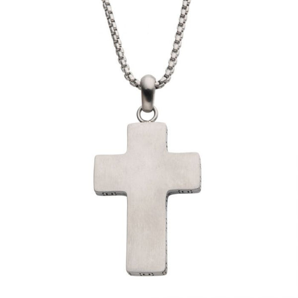Stainless Steel Cross Pendant with 22" Round Box Chain