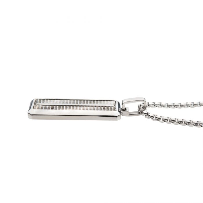 INOX Steel Streamline Pendant Box Chain Necklace