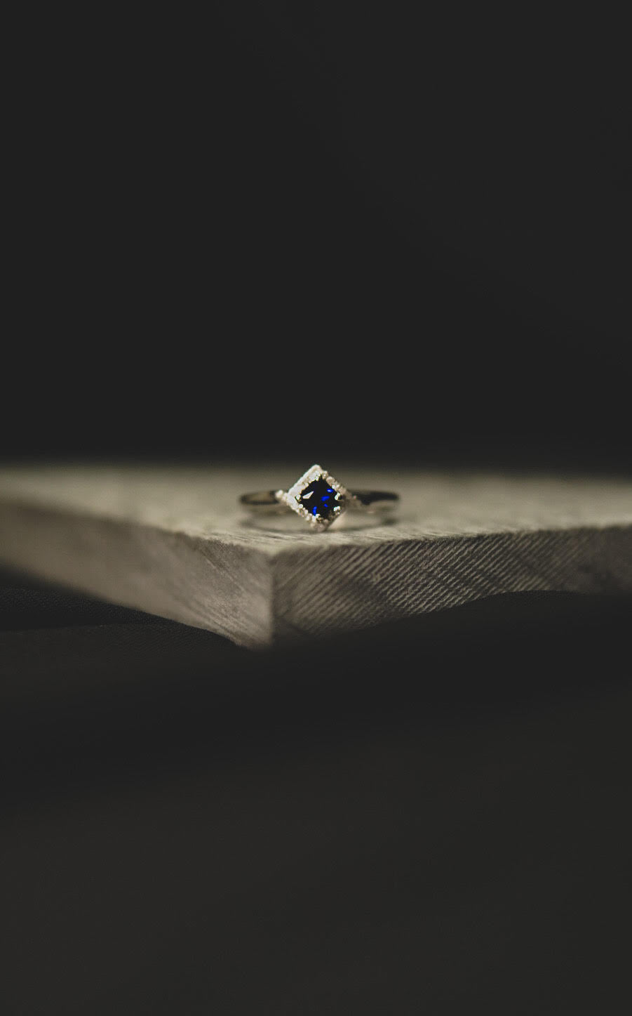 Sapphire and Diamond Accent Ring